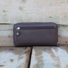Long Zip-Around Brown Women's Leather Wallet 1