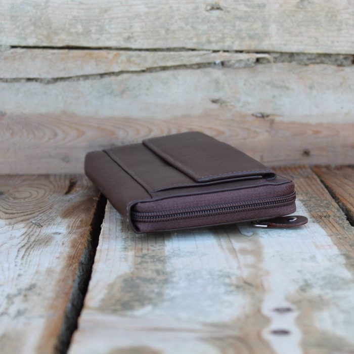 Long Zip-Around Brown Women's Leather Wallet 3