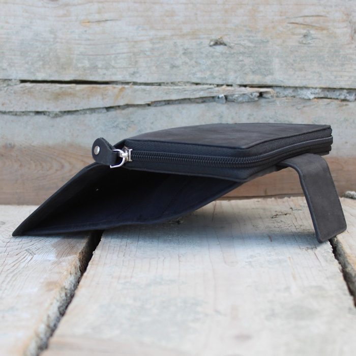 Matte Black Women's Leather Wallet 3