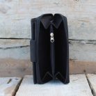 Matte Black Women's Leather Wallet 4