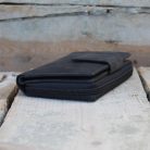 Matte Black Women's Leather Wallet 5
