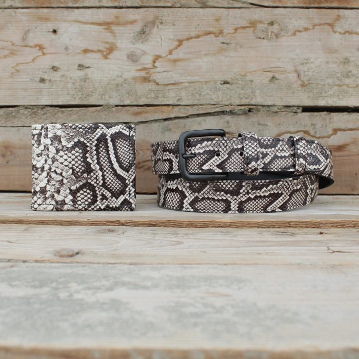 Python Print Leather Wallet & Belt Matching Set 2 Python Print Leather Wallet & Belt Matching Set 2