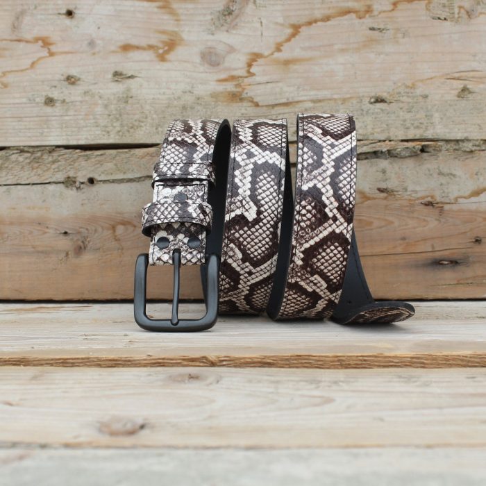 Python Print Leather Wallet & Belt Matching Set 3 Python Print Leather Wallet & Belt Matching Set 3