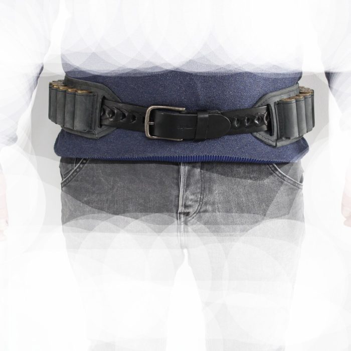 Matching Set of 2 Leather Cartridge Belt Slides 7