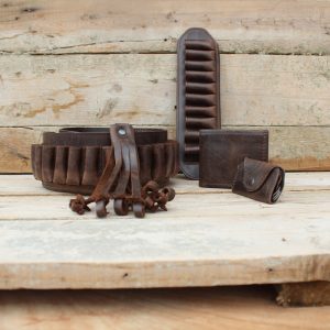 Shotgun Shell Belt Set with Slide, Wallet & Keychain – 12GA/16GA/20GA