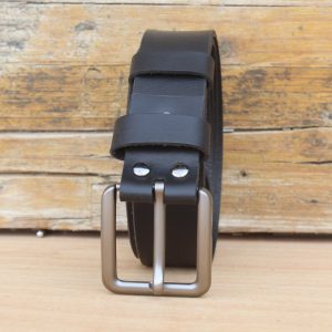 Classic Men's Black Leather Belt