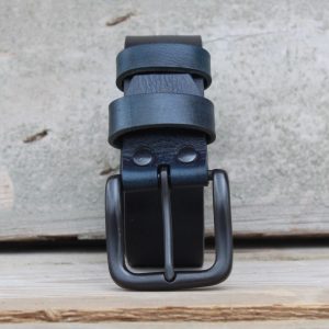 Handmade Indigo Leather Belt for Men