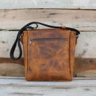 Men’s Crazy Horse Leather Shoulder Bag Light Brown 1