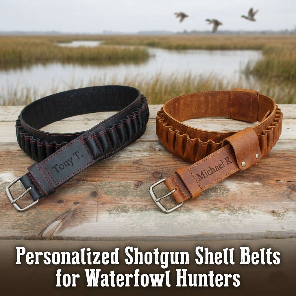 Personalized Shotgun Shell Belts for Waterfowl Hunters