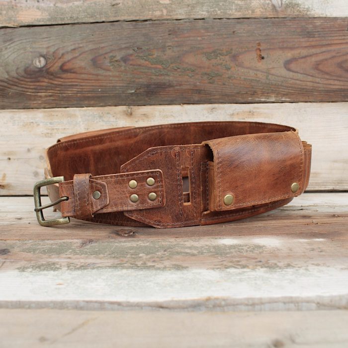 Dual-Flap Leather Shotgun Shell Belt – Handmade for 12GA • 16GA • 20GA - 4