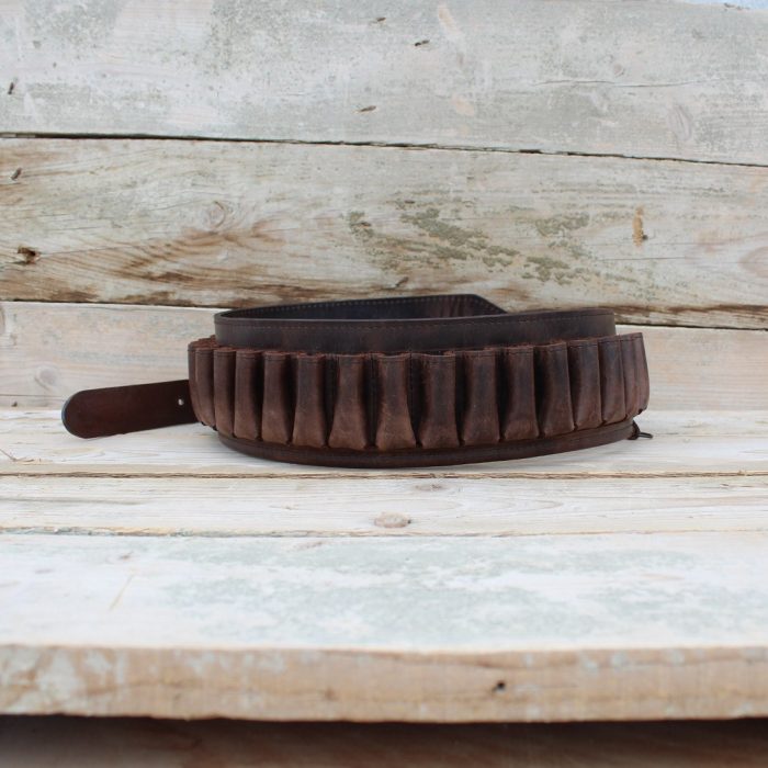 12 Gauge Leather Cartridge Belt - Handmade Crazy Horse Leather 12 Gauge Leather Cartridge Belt - Handmade Crazy Horse Leather