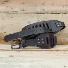 Black Leather Cartridge Belt – Handmade for 12GA • 16GA • 20GA - 1
