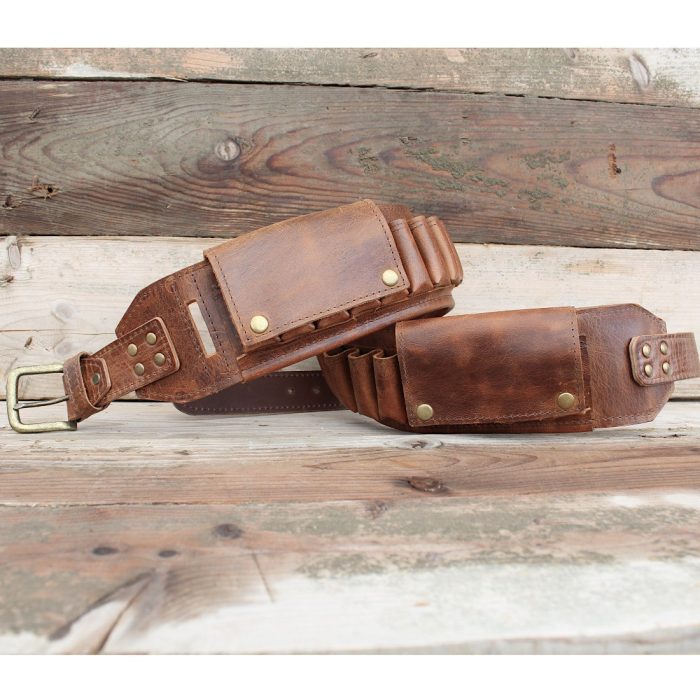 Dual-Flap Leather Cartridge Belt – Handmade for 12GA • 16GA • 20GA - 1 Dual-Flap Leather Cartridge Belt – Handmade for 12GA • 16GA • 20GA - 1