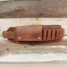 Dual-Flap Leather Cartridge Belt – Handmade for 12GA • 16GA • 20GA