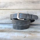 Handmade Vintage Black Leather Belt – Italian Cowhide | Retro Style 3