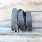 Handmade Vintage Black Leather Belt – Italian Cowhide | Retro Style 4