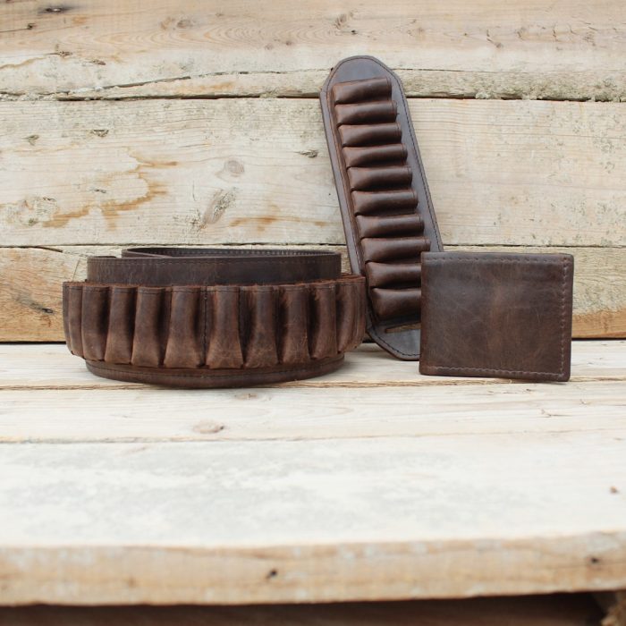 Leather Cartridge Belt, Cartridge Belt Slide & Wallet Set – Handmade for 12GA • 16GA • 20GA Leather Cartridge Belt, Cartridge Belt Slide & Wallet Set – Handmade for 12GA • 16GA • 20GA