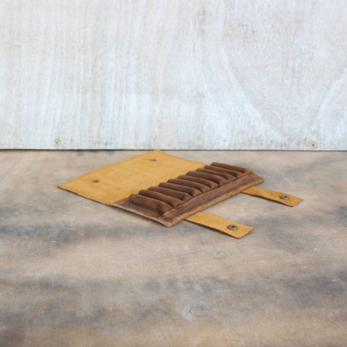 9.3x62 Cartridge Belt Slide – Handmade Crazy Horse Leather with Flap Closure-2 9.3x62 Cartridge Belt Slide – Handmade Crazy Horse Leather with Flap Closure-2