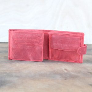 Red Matte Leather Wallet for Men-1 Red Matte Leather Wallet for Men-1