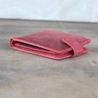 Red Matte Leather Wallet for Men-3
