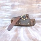 Handmade Leather Shell Belt with Side Flaps – 12GA/16GA/20GA rolled up
