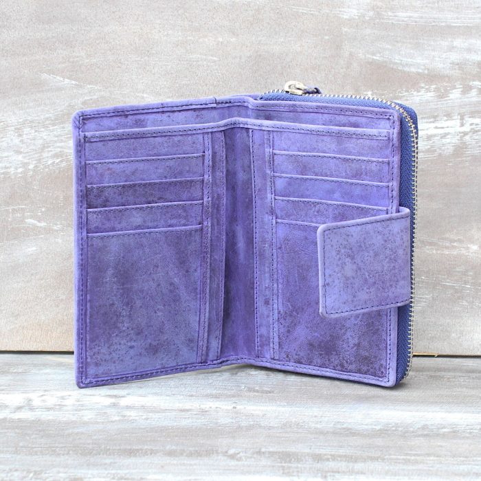 Women's Organizer Wallet from Blue Hunter Leather Inside