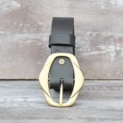 Women's Black Belt with Bronze Buckle