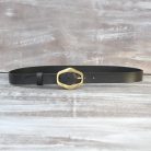 Women's Black Belt with Bronze Buckle Buckled Up